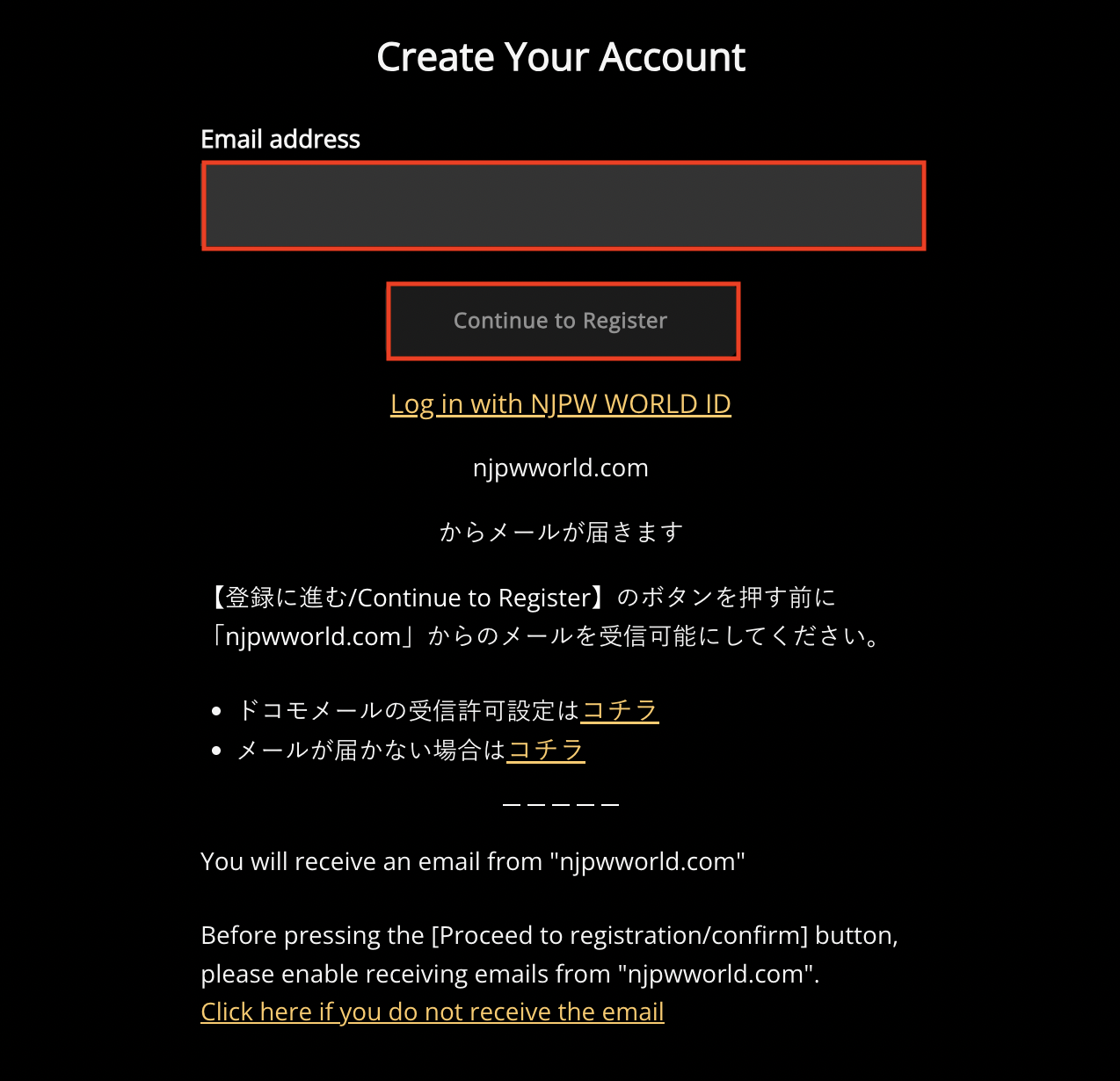 4. Enter your email address and select [Continue to Register]..png